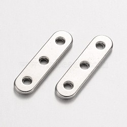 Alloy Spacer Bars, Lead Free & Cadmium Free & Nickel Free, Platinum, 24x6x2mm(PALLOY-00406-P-NR)