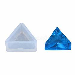 Triangle Shape DIY Silicone Molds, Resin Casting Molds, For UV Resin, Epoxy Resin Jewelry Making, White, 35x39x16.5mm, Inner Size: 28mm(AJEW-P036-06)