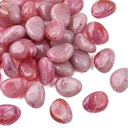 Opaque Acrylic Beads, Nuggets, Cerise, 17~18x13~13.5x8~8.5mm, Hole: 1.4mm, 393pcs/500g(OACR-Z036-02H)
