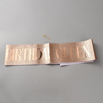 Cloth Birthday Party Shoulder Straps, with Metal Pins, BurlyWood, 1600x95x0.5mm