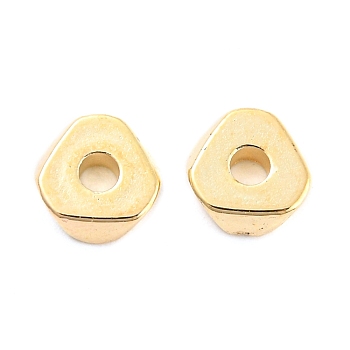 CCB Plastic Beads, Triangle, Golden, 6.5x6.5x2mm, Hole: 1.8mm