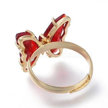 Adjustable Brass Glass Finger Rings(RJEW-P148-A01-04)-3
