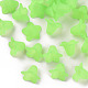 Green Frosted Transparent Acrylic Flower Beads(X-PLF018-05)-1