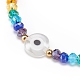 Lampwork Evil Eye & Glass Beaded Bracelet(BJEW-JB08367-06)-4