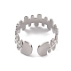 304 anneaux de manchette ouverts pour main courante en acier inoxydable pour femmes(RJEW-G285-30P)-3