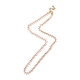 Enamel Ear of Wheat Link Chain Necklace(NJEW-P220-02G-03)-1