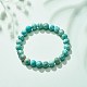 Natural Howlite Round Beaded Stretch Bracelet(BJEW-JB08290-03)-2