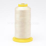 Nylon Sewing Thread, Creamy White, 0.6mm, about 300m/roll(NWIR-N006-01Q1-0.6mm)