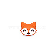 Cartoon Fox Silicone Beads, Chewing Beads For Teethers, DIY Nursing Necklaces Making, Chocolate, 26.5x24x9.5mm, Hole: 3mm(FIND-SZC0014-073)