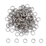 Brass Split Rings, Double Loops Jump Rings, Platinum, 6x1.5mm, Hole: 1mm, about 5mm inner diameter, about 480pcs/50g(X-KK-E647-10P-6mm)