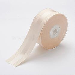Polyester Grosgrain Ribbon, White, 1-1/2 inches(38mm), about 100yards/roll(SRIB-F002-38mm-815)