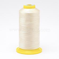 Nylon Sewing Thread, Creamy White, 0.6mm, about 300m/roll(NWIR-N006-01Q1-0.6mm)