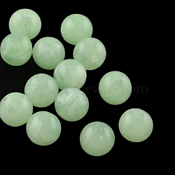 Round Imitation Gemstone Acrylic Beads, Aquamarine, 12mm, Hole: 2mm, about 520pcs/500g(OACR-R029-12mm-27)