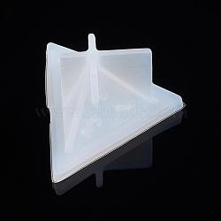 Silicone Dice Molds, Resin Casting Molds, For UV Resin, Epoxy Resin Jewelry Making, Triangle Dice, White, 34x38x29mm, Lid: 31x34x3.5mm, Base: 28x37x33mm(DIY-L021-34)