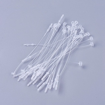 Plastic Cable Ties, Tie Wraps, Zip Ties, Clear, 86x4mm, Wire Size: 0.5mm, about 1000pcs/bag