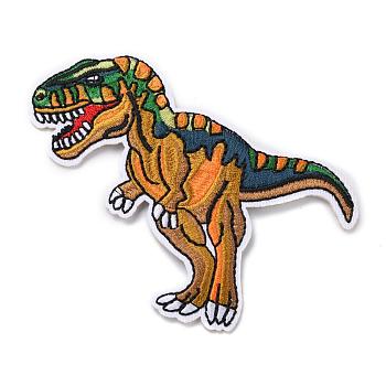 Computerized Embroidery Cloth Iron on/Sew on Patches, Costume Accessories, Dinosaur, Colorful, 89x106x2mm