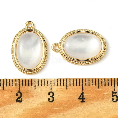 Brass Pave Shell Pendants(KK-M277-06A-G)-3