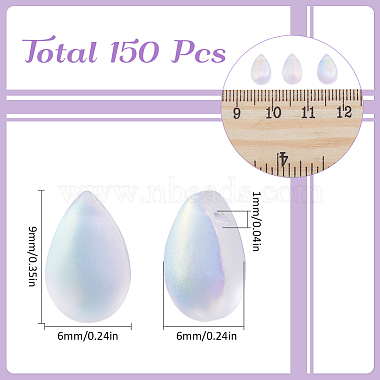 150Pcs Transparent Spray Painted Glass Charms(GLAA-SC0001-97)-2