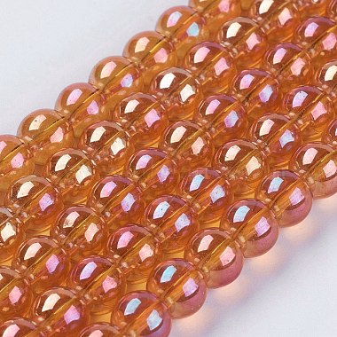 Electroplate Glass Beads Strands(GLAA-K025-FR-8mm-A)-2