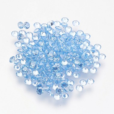 Light Sky Blue Diamond Cubic Zirconia Cabochons