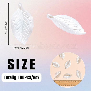 100Pcs Baking Paint ABS Plastic Pendants(KY-SZ0001-59)-2