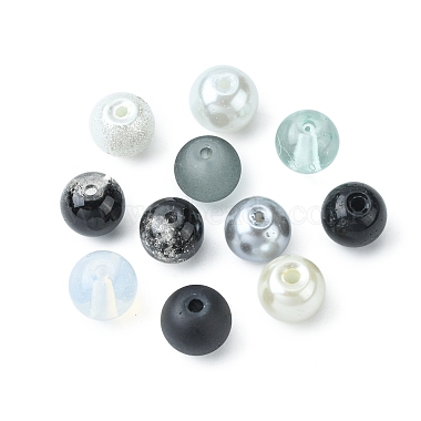 375Pcs 15 Style Imitation Jade & Pearl & Baking Painted Glass Beads(GLAA-FS0001-34)-2
