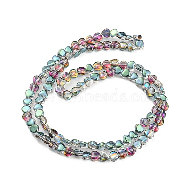 Half Plated Electroplate Transparent Glass Beads Strands(EGLA-G037-09A-HP02)-2