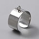 304 Stainless Steel Open Cuff Finger Ring Components(STAS-WH0029-40B-P)-1
