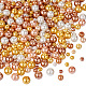 Cheriswelry 11 Stränge 11 Stile Backen bemalte perlisierte Glasperlen runde Perlenstränge(HY-CW0001-04)-2