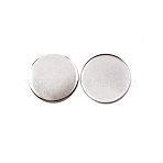 304 Stainless Steel Cabochon Settings, Flat Round, Stainless Steel Color, Tray: 30mm, 31.5x2mm(STAS-WH0027-10J-P)