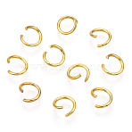 PVD Vacuum Plating 304 Stainless Steel Open Jump Rings, Round, Real 18K Gold Plated, 20 Gauge, 6x0.8mm, Inner Diameter: 4.4mm, about 79pcs/5g(X-STAS-R049-6x0.8mm-G)