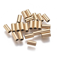 Ion Plating(IP) 304 Stainless Steel Tube Beads, Golden, 6x3mm, Hole: 2mm(STAS-F224-01G-B)