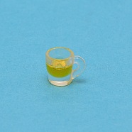 Resin Pendants, Imitation Drink, Teacup, Black, 17~17.5x12x13~14mm, Hole: 2x3mm(RESI-WH0021-29A-02)