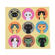 DIY Sealing Stickers, Label Paster Picture Stickers, Cat Theme, Colorful, Sticker: 40mm(DIY-O002-11)