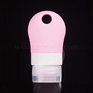 Portable Silicone Travel Bottles, Empty Sanitizer Bottles Container, Refillable Leak Proof Cosmetic Bottles, Pearl Pink, 8.35x4.4x3.65cm, Hole: 1.3x1.4cm, Capacity: 38ml(MRMJ-WH0060-05A)