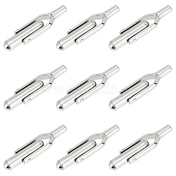 10Pcs 304 Stainless Steel Cuffinks, Stainless Steel Color, 28x7mm(STAS-AR0001-48)