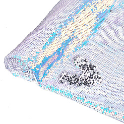 PVC Reversible Sequin Fabric, for Dress Performance Stage, Lavender, 1500~1520x0.7mm(DIY-WH0430-543E)