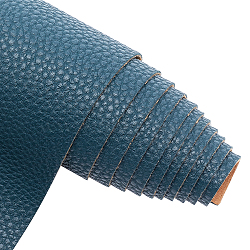 Imitation Leather Fabric, for Garment Accessories, Teal, 135x30x0.12cm(DIY-WH0221-22C)