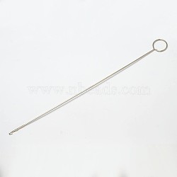 Stainless Steel Pin Crochet Hooks, Stainless Steel Color, 260x21mm, Pin: 2mm(NEED-P001-01)