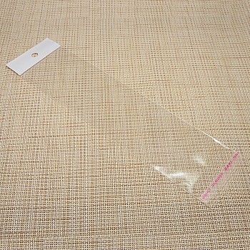 Transparent Rectangle Self Adhesive Cellophane Bags for Necklace Display Cards, Clear, 27.5x6.5cm, Unilateral Thickness: 0.2mm, Inner Measure: 22.5x6.5cm