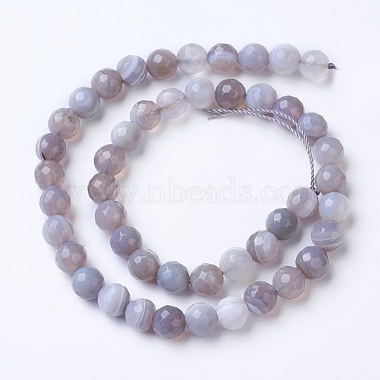 Natural Banded Agate Beads Strands(G-G754-02-8mm)-2