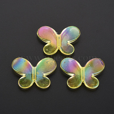 Yellow Butterfly Acrylic Beads