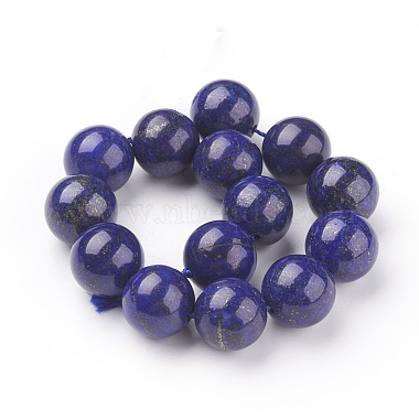 Natural Lapis Lazuli Beads Strands(G-G087-14mm)-2