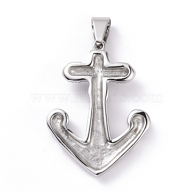 Anchor with Skull 304 Stainless Steel Big Pendants(STAS-G265-02AS)-2