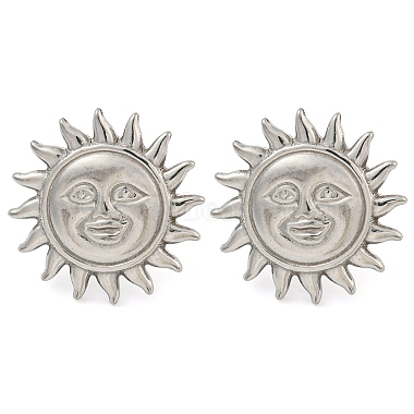 Sun 304 Stainless Steel Stud Earrings