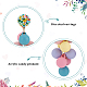 3 Pairs 3 Colors Candy Color Acrylic Cluster Dangle Stud Earrings(EJEW-FI0001-18)-3