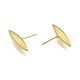 Rack Plating Brass Horse Eye Stud Earrings for Women(EJEW-G322-17MG)-2