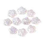Natural Baroque Keshi Pearl Beads, Nucleated Pearl, Plum Blossom, Seashell Color, 10.5~14x10.5~13x3~5mm, Hole: 0.6mm(PEAR-S020-A03-01B)