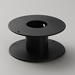 ABS Plastic Empty Spools for Wire, Thread Bobbins, Black, 6.9x3.4cm(TOOL-WH20013-04)