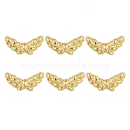 Alloy Cabochons, Nail Art Decoration Accessories for Women, Wing, Golden, 4x8x1mm, about 100pcs/bag(MRMJ-WH0058-26G)